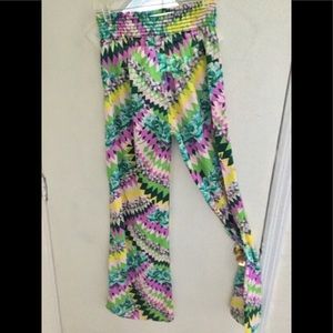 Floral elastic waist Palazzo pants